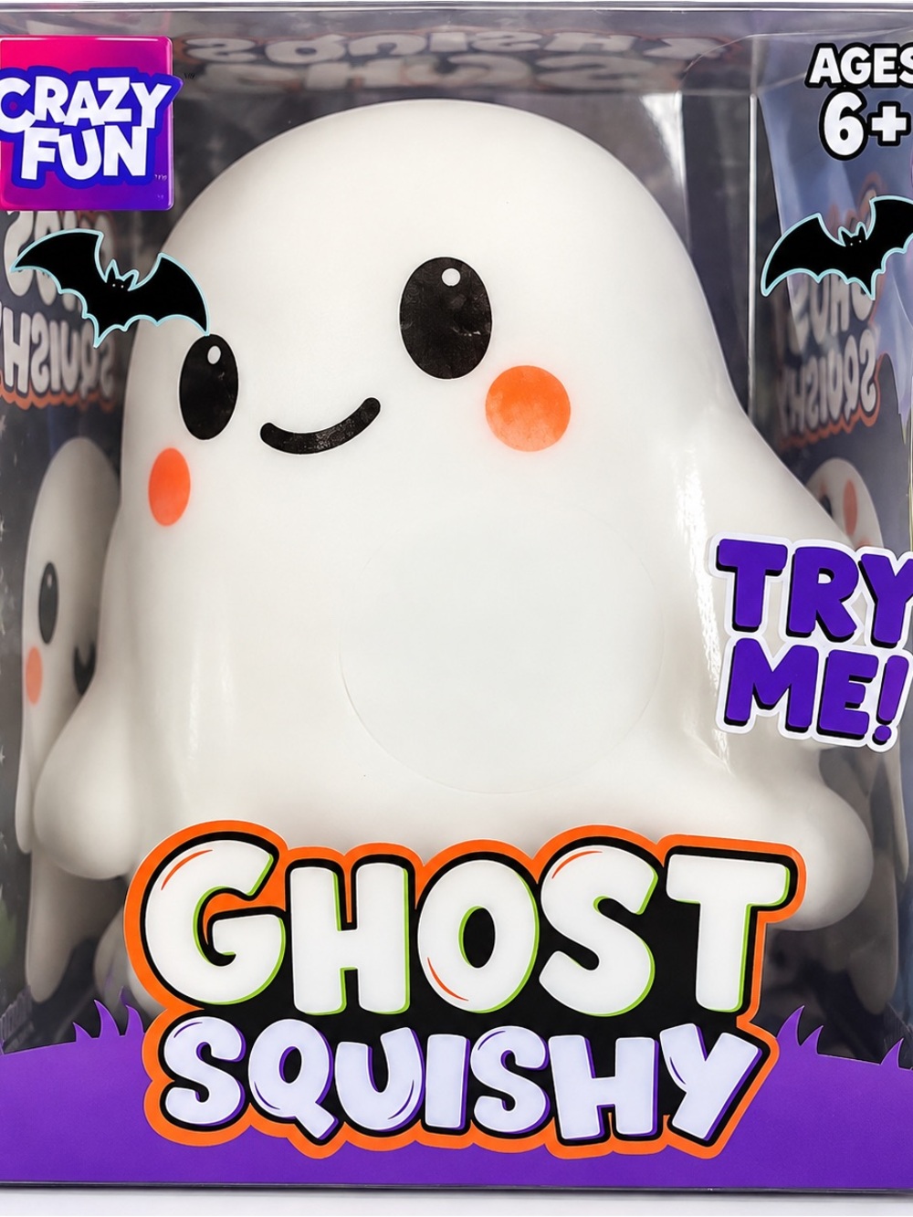 Crazy Fun Jumbo Ghost Squishy — Cute Halloween Stress Toy